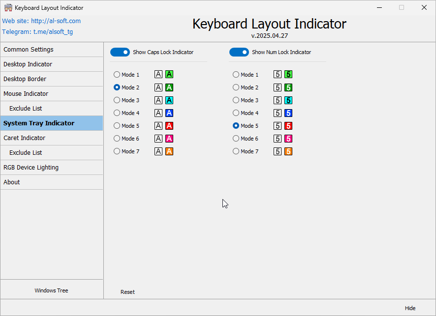 Keyboard Layout Indicator - System Tray Icons Indicator