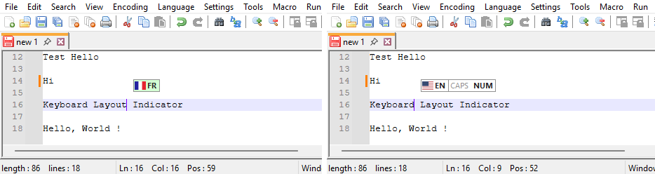 Keyboard Layout Indicator - Text Edit Caret Indicator